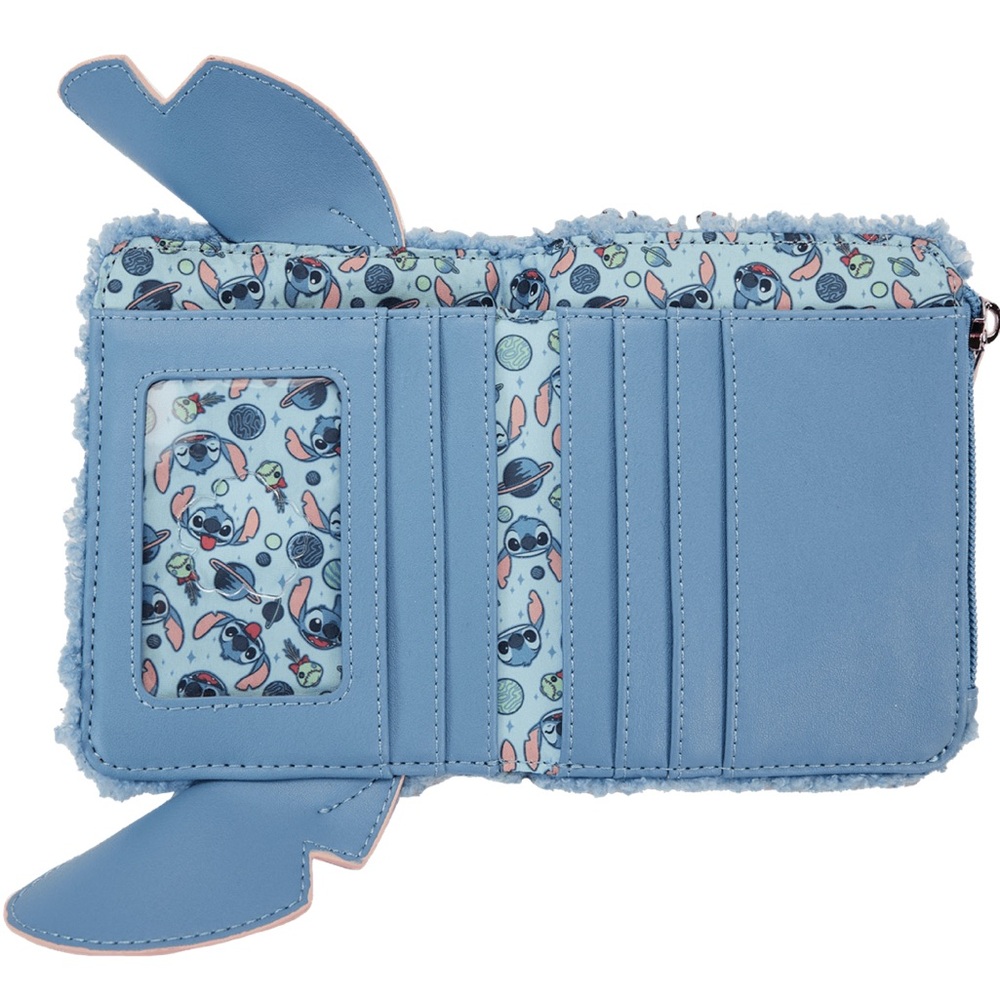 Loungefly Stitch Furry Backpack and Wallet Set - Picture 10 of 11